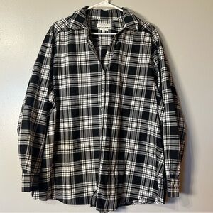 Foxcroft Shirt Womens 22W Wrinkle Free Shaped Button Down Plaid Career Casual‎